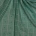 Box Checkered Designer Hijab With 4 Sided Fringe's On The Border - Green